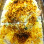 Hairy dieters cod and prawn gratin